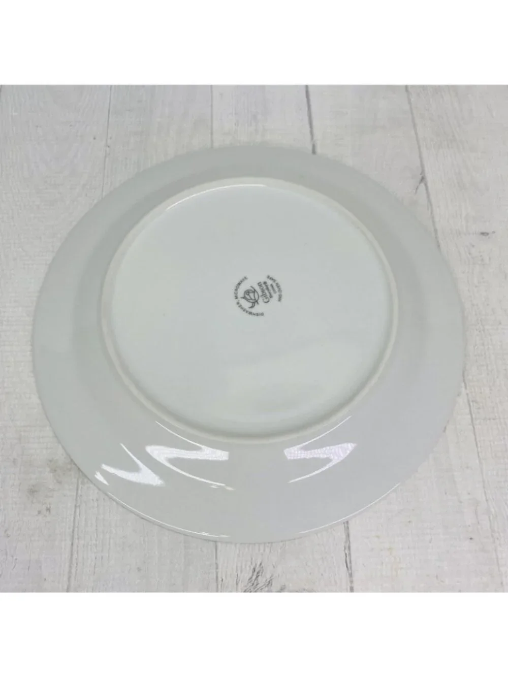 Gibson FLORIANA BLOOM Floral Rim On White Smooth Oven Safe Dinner Plates Set 4